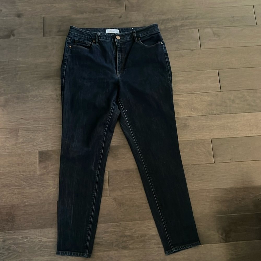 Loft Curvy high waist skinny ankle Jeans size 10/30 dark wash